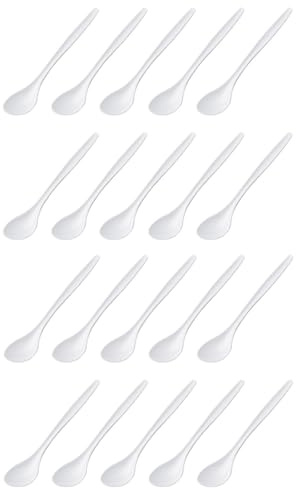 Westmark 20 Eier-/Servierlöffel – Die kleinen Löffel eignen sich ideal für den Verzehr des Frühstückseis oder zum Servieren, hochwertiger Kunststoff, Weiß, 208422E3