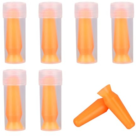 8 Pcs Scleral Lens Inserter Tool with Box, Orange Soft Silicone Ventless Contact Lens Remover Applicator Plunger for Hard Contact Lenses RGPs Prosthetic Eyes