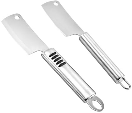 ZUNOXAZ 2 pièces Mini Couteaux Multifonctions Acier Inoxydable Spatule Fromage et Beurre Antidérapants pour Cuisine