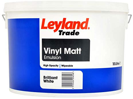 Leyland Trade Vinyl Matt - Brilliant White - 10L