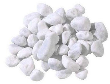 Metroquadrocasa Ciottoli di marmo Bianco Carrara in sacchi sassi decorazione giardino ornamento, 15/25 mm - Sacco da 1KG