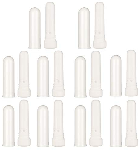 Milisten 10 Stücke Ätherisches Öl Röhren Kunststoff Leere Röhrchen Nachfüllbarer Nasen Stick mit Docht Naseninhalatoren für Aromatherapie