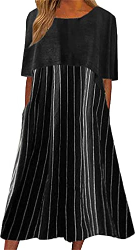 WVONIF Robes Casual Femme Chic et Elegant l'église décontractée Impression en Chiffon à Manches Longues Paire avec Jupe Plissée Vêtements Femme Élégant Chemise Robes De Soie Robe Plage Femme