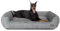 HMTOPE Hundebett, Hundesofa, Hundekissen, Hundekörbchen Abnehmbar und waschbar, Hellgrau, 120 x 90 x 30 cm
