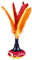 Hiraith Neopren-Handfederball für Strandunterhaltung, Bunt, 24 X 8 cm, 1 Stück Indiaca-Federball-Hand-Badminton mit Verpackung (Bunt)