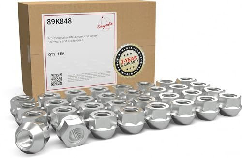 Wheel Accessories Parts 32 Pcs M14x1.5 14x1.5 Thread Open End Bulge Acorn 21mm 0.83 Long Lug Nuts Zinc 7/8 22mm Hex Fits Chevy Silverado GMC Sierra 2500 3500 Ford F250 F350 RAM 2500 3500