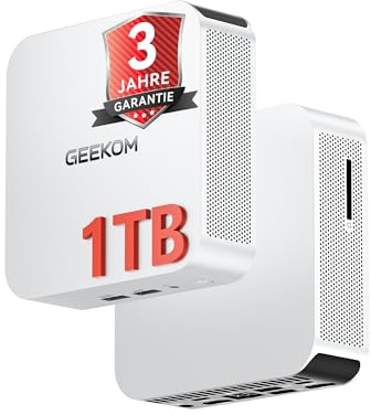 GEEKOM Mini PC A5 Pro 2026 Edition mit AMD Ryzen 5 7530U, 1TB SSD 16GB RAM(Deckt 95% der Nutzer ab) Mini Desktop PC, Windows 11 Pro Vorinstalliert, 2 x USB 4/8K Quad-Display/SD Card für Office/Home