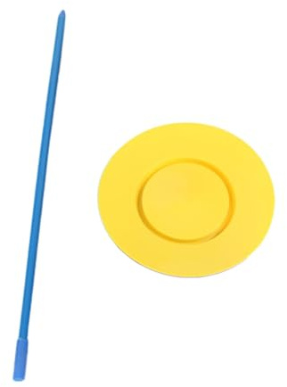 Zxpjkyu Giocattolo Giocoliere con Piatti E Bacchetta Flessibile in PP Che Promuove Le capacità Motorie E Il Divertimento Partecipativo, Ideale per Mostre E An, Giallo