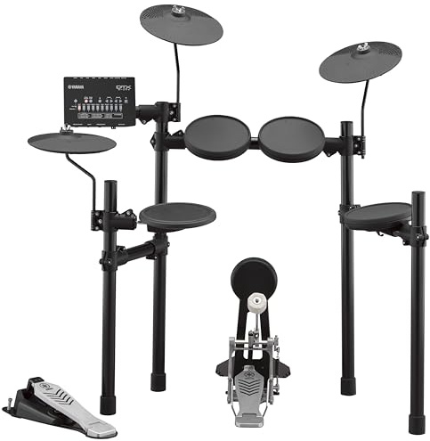 Yamaha DTX452K Electronic Drum Set with 400+ Premium Customizable Sounds, USB Audio/MIDI, 3-Zone Snare Pad, Quiet Pads, Kick Tower and Pedal, Smart App Included