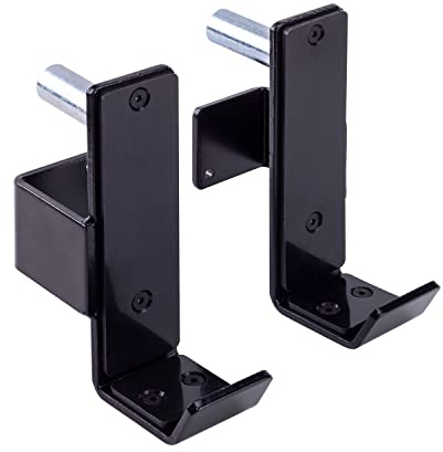 AmStaff Fitness J-Hooks Power Rack für 6,3 x 6,3 cm Tube Squat Rack Befestigung, J Cups Langhantelhalter für Power Cage, Heavy Duty 453.6 kg Kapazität, (2er-Set)