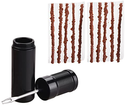 SIOPPKIK Tubeless MTB Reparaturset Fahrradwerkzeuge, Fahrradreifen Pannen Set Inklusive1 Reifenreparatur Gabelreibahle und 10 Klebestreifen, für Fahrradreifen Befestigungswerkzeuge