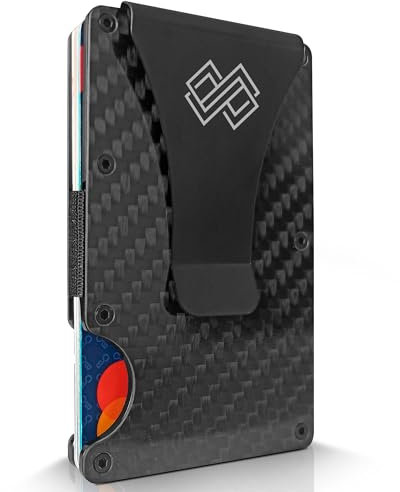 INFINIT-I Cartera Tarjetero, Cartera Minimalista, Empresa Nacional, Tarjetero RFID Bloqueo, hasta 12 Tarjetas y Billetes, Portatarjetas, Cartera RFID (Fibra de Carbono)