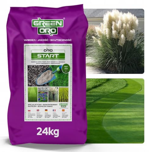 GREEN ORO ORO START 24KG – Engrais spécial pour semis de gazon, gazon en rouleau & boutures de plantes