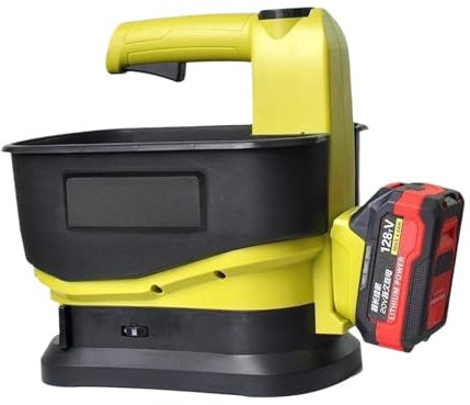 Gralara Esparcidor eléctrico de Mano con Velocidad Ajustable de 6 Niveles, Herramienta Reutilizable para esparcir Semillas, Suministros de jardinería, 5,5 l,