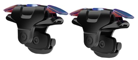STOBAZA Grilletto per Giochi Mobili Manico in Metallo Accessorio Trigger per Gioco su Telefono Cuscinetti in Silicone Antiscivolo Set da 1 Paio per Controller Gamepad Smartphone
