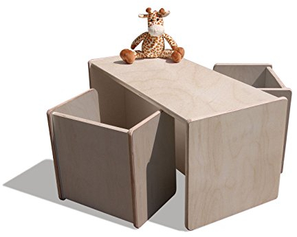 Eli Kindersitzgruppe 1 Wendetisch & 1 Wendehocker - Natur