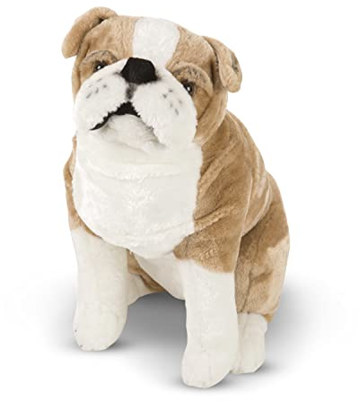 Melissa & Doug Giant English Bulldog - Lifelike Stuffed Animal (Nearly 2 feet Tall)