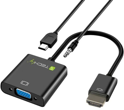 Techly 306301 Cavo Convertitore Adattatore da HDMI™ a VGA con Micro USB e Audio Nero