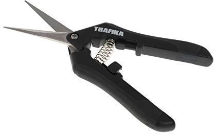 TRAFIKA Tijeras de Podar Cuchilla Recta/Tijeras de Cultivo / 100% INOX/Extra Afiladas. Ergonómicas/Diseñadas para Cortes de Alta Precisión/Aptas para Hidroponía