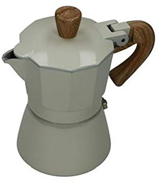 BRANDANI 53991 Naturalexpress-Caffettiera da 1 Tazza, in Alluminio, Colore: Avorio, Bianco