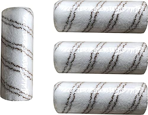 4 Stk. Polyamidrolle 18cm Rolle Walze für 2K-Epoxidharz/Polyurethan Bodenbeschichtung Epoxy Grundierung Versiegelung Top Coat