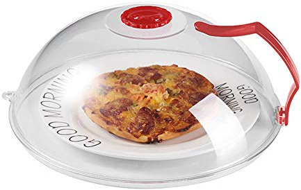 Herbests Mikrowellenhaube Mikrowellen Abdeckung mit Griff, Mikrowellendeckel Abdeckhaube Spritzschutz Deckel Teller Haube für die Mikrowelle Lebensmittel Deckel für Obst und Gemüse,Rot