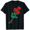 Rose rouge épanouie Fleur de jardin de printemps T-Shirt