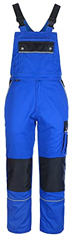 TMG | Leichte Arbeitslatzhose für Herren Style Light, blaue Arbeitshose mit Kniepolster & Taschen, robust | Gr. 54