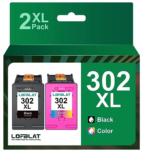 LOFBLAT 302 302XL Multipack Druckerpatronen Ersatz für HP 302 XL 302XL patronen 302XL für HP Envy 4525 4520 4522 4527 DeskJet 3630 3636 3638 3639 1110 2130 3633 OfficeJet 3831 3830 3833 5220 5230