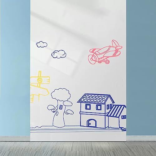 Whiteboard Paper Sticker DIY Self-Adhesive Dry Erase Paper Film Chalkboard Wallpaper for Home Office School Memo,120x200