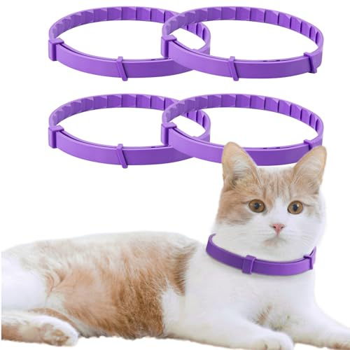 4 Pack Calming Collar for Cats & Kittens - Cat Pheromone Collars for Anxiety Relief for Peeing,Meowing,Fighting,Scratching