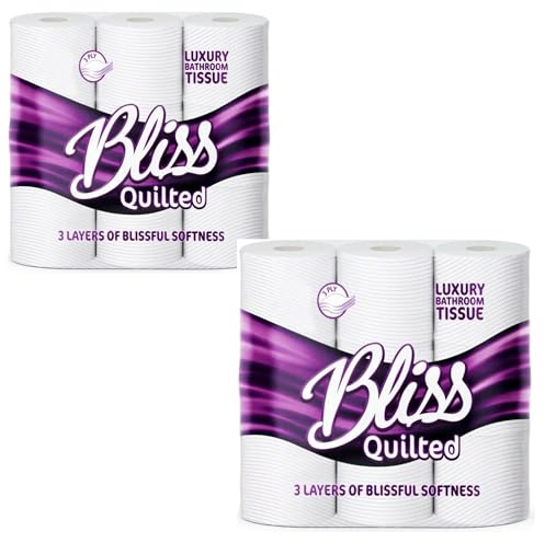 Luxuriously Soft 3 Ply Strong Quilted Super Absorbent Bathroom Washroom Tissue (45)