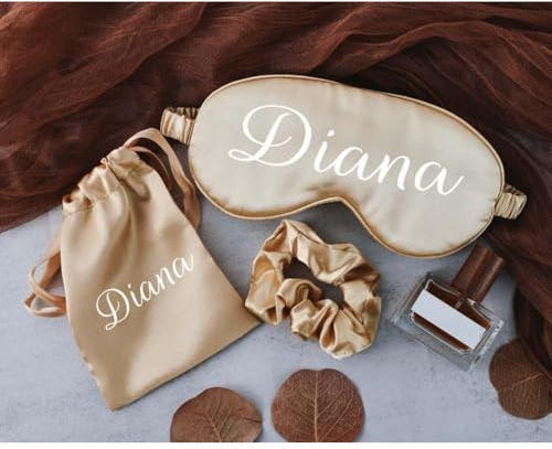 Antifaz de satén de seda personalizada para dormir, máscara de sueño personalizada, máscara de ojos personalizada, regalos de despedida de soltera, recuerdo de boda