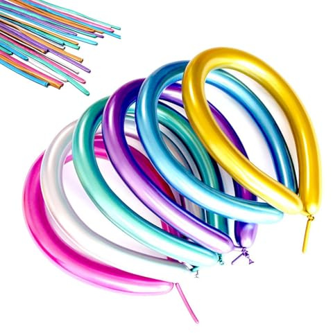Long Skinny Balloons Metal Classic Long Modeling Balloons