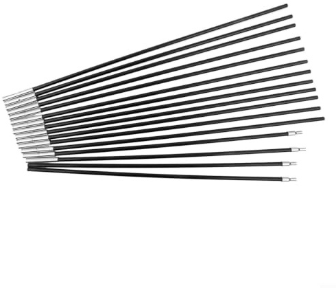Heavy Duty Fiberglass Camping Tent Poles, Flexible Support Rods Kit for Outdoor Awning Canopy Frame Replacement Parts(4.48m)