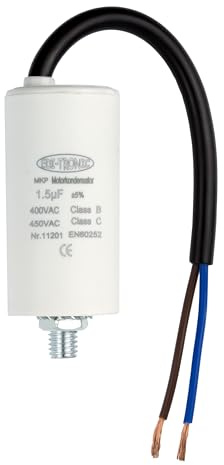 Kondensator, startkondensator, motorkondensator, arbetskondensator, kabel 1,5 µF 450 V