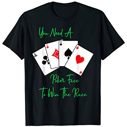 Poker Face Spielkarten Spiel Karten T-Shirt Geschenk Zocker T-Shirt