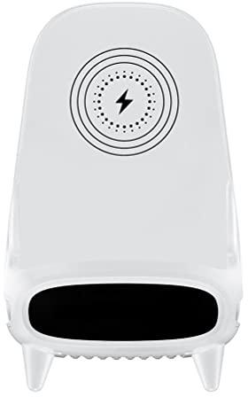 Chargeur sans Fil,Chargeur sans Fil pour Mini Chaise Portable pour Tous Les téléphones Station de Charge sans Fil 15 W avec Support de Chargeur de téléphone avec Fonction de Haut-Parleur Musical