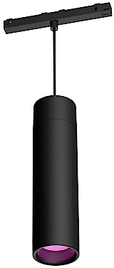 Philips Hue Perifo White and Colour Pendant Light Black - for Use in The Perifo Hue Smart Track Lighting System. Fully Customisable, Home Lighting Designs.