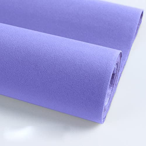 HARICSET 150 cm Breit Bastelfilz Selbstklebend Kinder Vliesstoff Stoff Filzplatten zum Filzuntersetzer Basteln Nähen DIY Patchwork(Size:1.5 * 0.5m,Color:Helles Lila)