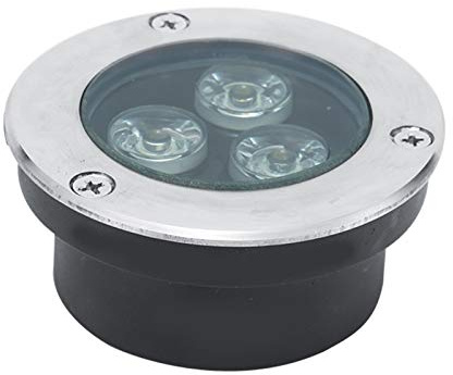 Ultradelgado Foco Empotrable En Suelo Terraza Jardín 3W Luz Led Suelo Exterior IP68 A Prueba de Agua Acero Inoxidable 304 Al Aire Libre, Césped, Piscina, Iluminación ( Color : Amarillo , Tamaño : 220V