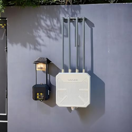 Répéteur WiFi 6 Extérieur/Amplificateur Puissant Longue Portée AX3000/ Point d'accès extérieur WAVLINK, Extension WiFi Dual Band 2.4G/5G, Résistant aux intempéries IP67, Compatible PoE