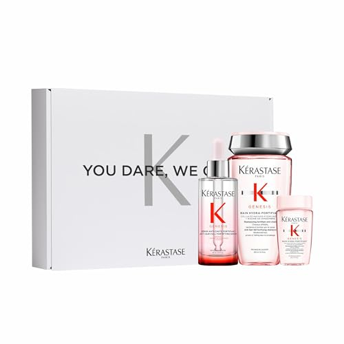 Kérastase, Genesis, Pflegeroutine mit Shampoo (Normalgröße und gratis Probiergröße 80ml) und stärkende Haarkur, Für feines und brüchiges Haar, Gegen Haarverlust und Haarbruch