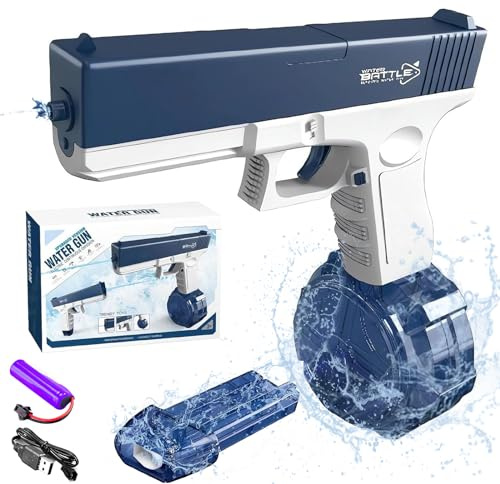 OBEST Pistola ad Acqua Elettriche Automatica per Adulti e Bambini, Pistola ad Acqua Potente con Portata Massima 32 Ft, Pistola ad Acqua con 434cc + 58cc Grande Capacità per Estate Spiaggia Piscina