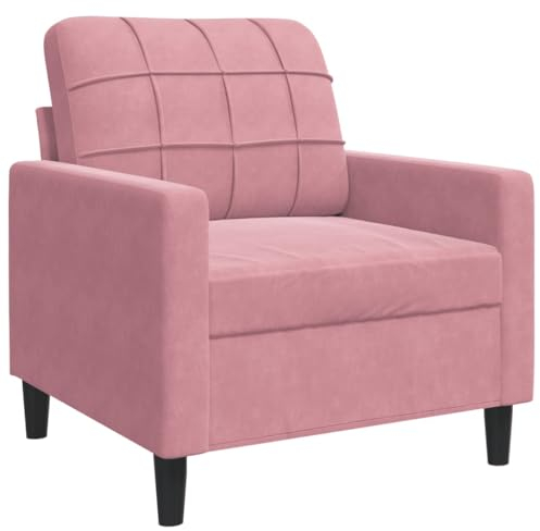 vidaXL Fauteuil Rose 60 cm Velours, Fauteuil, canapé Confortable, siège de canapé, canapé, Fauteuil de Club, Fauteuil TV, canapé de Relaxation