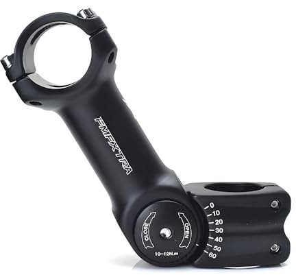 ENGWE MTB Potence réglable pour VTT 25,4 mm 31,8 mm, ± 60 degrés en Alliage d'aluminium, Potence de Guidon Courte pour VTT, vélo de Route, BMX, Cyclisme (31,8 x 130 mm)