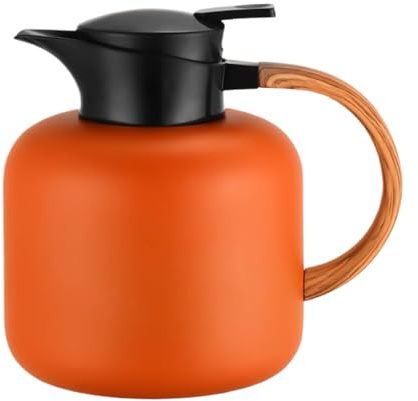 Fierudeng Vattenkaraff – 2 liter vakuumkanna med halkfritt handtag, stor kapacitet nattduksbord karaff kaffeflaska – för att hålla värmen och kyla för juice te drycker chokladdryck för