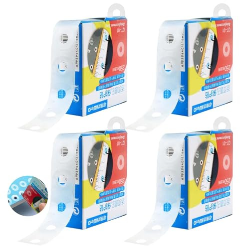 1000 Pcs Paper Hole Reinforcement Rings Self-Adhesive Hole Punch Reinforcers Clear Vinyl Ring Binder Hole Reinforcers, Loose-Leaf Paper Punch Reinforcement Rings for Home Office School
