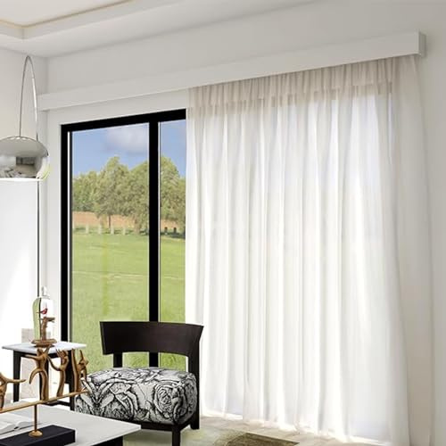 Dolt spår fönstergardinstång låda, dekorativ panel för tak- eller väggmontering, snygg fönsterbehandling för heminredning, gardintillbehör, modern design