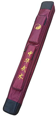QWdfgS Bolsa para Espadas de Artes Marciales, Estuche de Transporte for Tai Chi, Estuche for Espada China Kung Fu, Rojo for Armas una y Dos Capas, Tela Oxford con PU,Single Layer(Single Layer)
